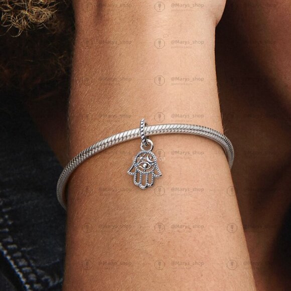 Pandora Protective Hamsa Hand Dangle Charm - Picture 2 of 2
